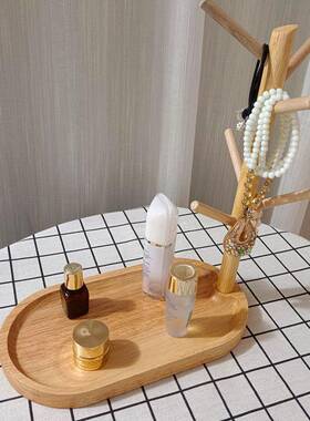 钥匙收纳玄关实RWE木架架托进入户放玄关门鞋柜摆件桌面置物收纳