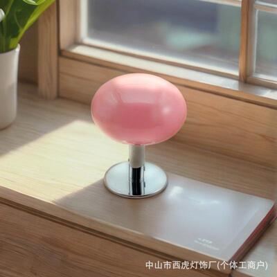 爆款摸小18347夜灯氛围触电灯民宿床灯卧室充头鹅卵石台灯温馨