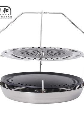 烤盘ILP提篮篦篮箱子收纳提碳炭盒烤网存放篮不放锈钢烤肉盘烤炉