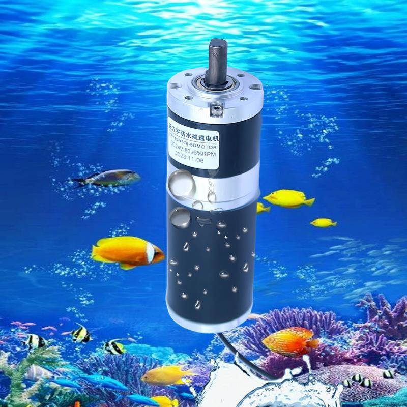 快45行星IP68防水电机防尘防775腐下直流减速水正反转调速慢电24V