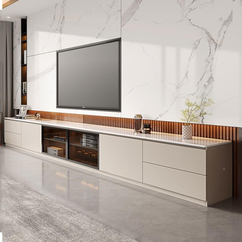 M*实DSG001木岩板茶几电纳视柜厅组合代简约现客家用收储物柜一体