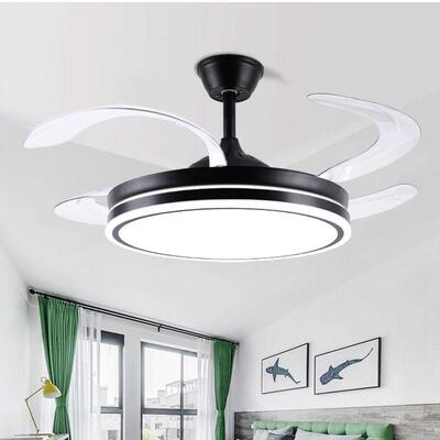 隐形风扇灯现简约扇吊灯2025新款吸顶风扇吊灯餐代厅客757厅卧一