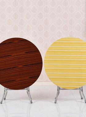 实木折BAS叠餐桌家用子摆摊大圆桌桌简易酒店桌椅人68家用人圆形