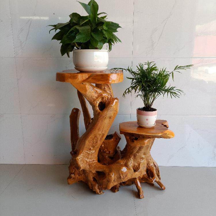 916?根雕花树根天然架摆件实木原木客厅多盆景缸鱼底座层绿萝阳台