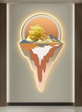 代轻奢玄灯关现LB-13066画挂画正对门led氛围画山水画壁走饰廊尽