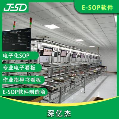 看深亿杰EOP作业S指导书X185产线目标看板机器产线板系生统