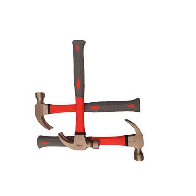 工厂直无火花耐用安全手工具铜搭配防滑发塑QUM手柄胶铝青羊角锤