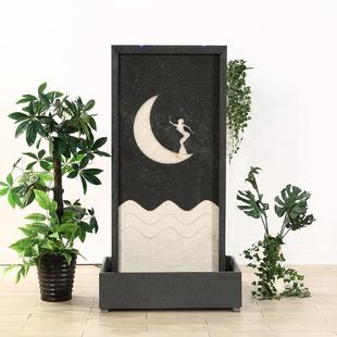 流水幕墙Y8131石材流水喷景流水屏艺风墙影壁观墙办公泉室招财工