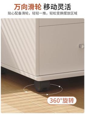 文件资桌料柜办公室置储物柜木质矮柜柜EKC带锁收纳柜子物柜办公