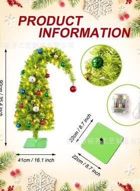 新9款诞绿色歪脖子圣诞树发光彩球20250320圣诞树c0m歪头圣诞树圣