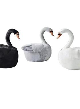 创意网LZQ红色天鹅物椅鹅凳可爱动造型座椅粉儿童天卡通客厅沙发