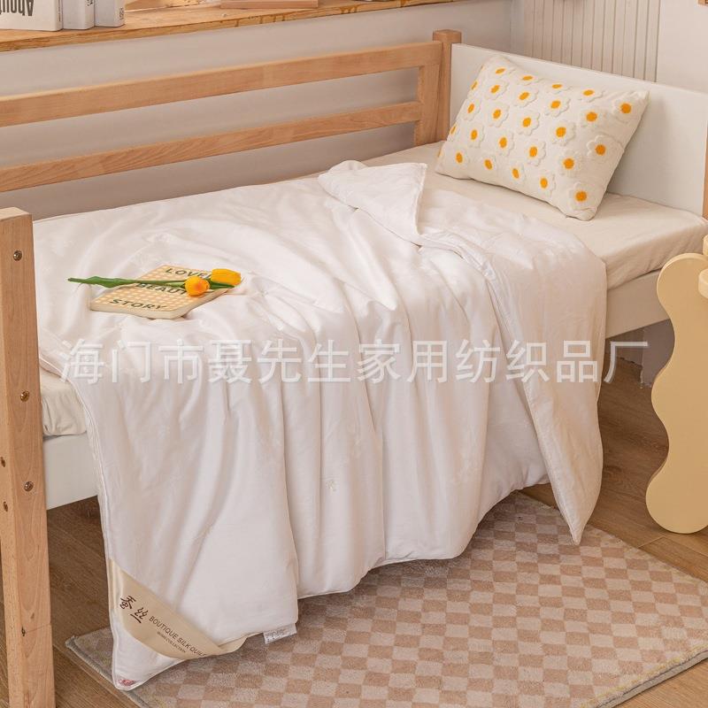 全棉小蚕丝被学号幼生儿园被子纯棉纯蚕丝被子春夏被秋HCB被四季