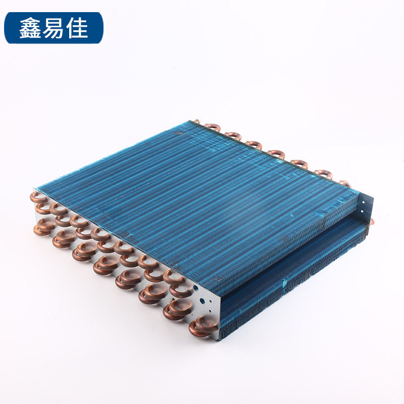 风冷水冷铝翅片冷排蒸发器铜管式散热器冷热交换器冰柜冷凝器