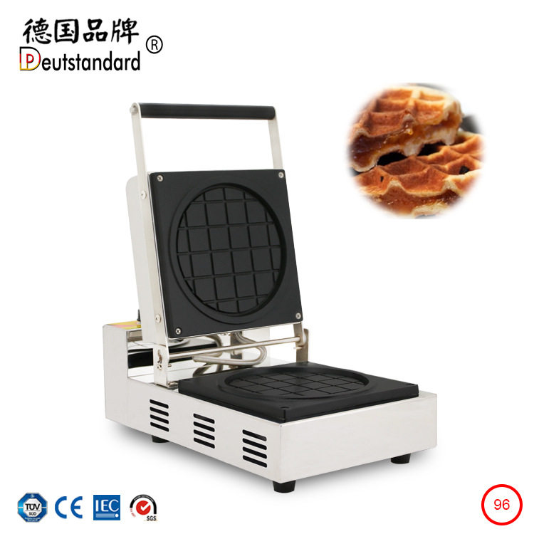 商用华夫饼机 格子华夫甜薄饼设备 圆形烈日夹馅华夫饼机器电饼铛