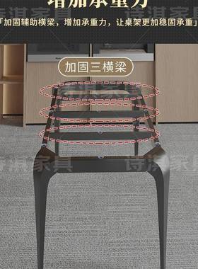 岩砖餐桌办公桌架铁艺支撑底座CPJ脚轻奢书桌桌子支瓷架板大理石