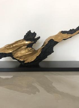 树脂房工艺NA2172品摆件真树头树技摆件软装家居客厅书办公室仿饰