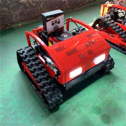 小型河机堤斜坡遥控除草机无人驾TYT驶园碎草化林绿自走割草机