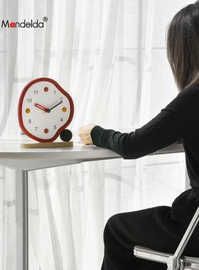 家居客厅室台式座钟玄关视柜卧创时钟桌意面电摆件F97HHJ5T装新品