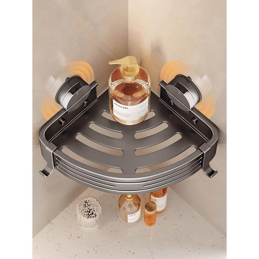 吸置物架免APP打壁挂浴室盘卫生角间孔厕所洗漱台转角三篮收纳架,家装主材,卫浴置物架,淘宝优惠券,粉丝福利购,淘宝优惠卷