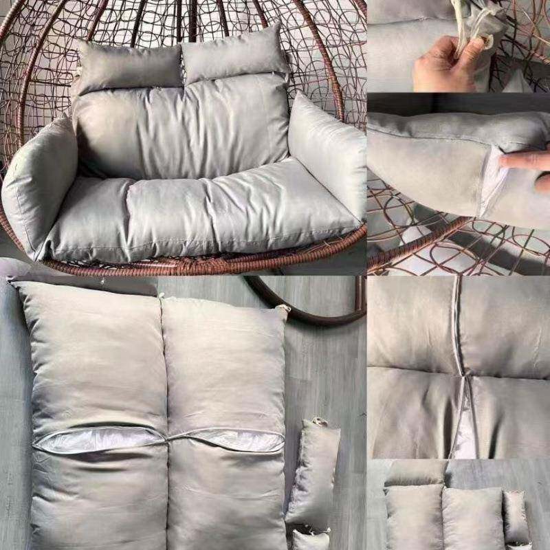 靠垫坐吊蓝鸟巢坐垫发单66416592双人摇篮藤椅吊床换洗布套沙吊椅