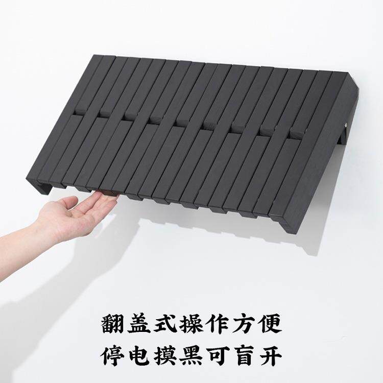 电表箱盒遮挡装饰画F99J6J7T挂架挂挂钩钢琴键实木挂衣钩壁画衣架
