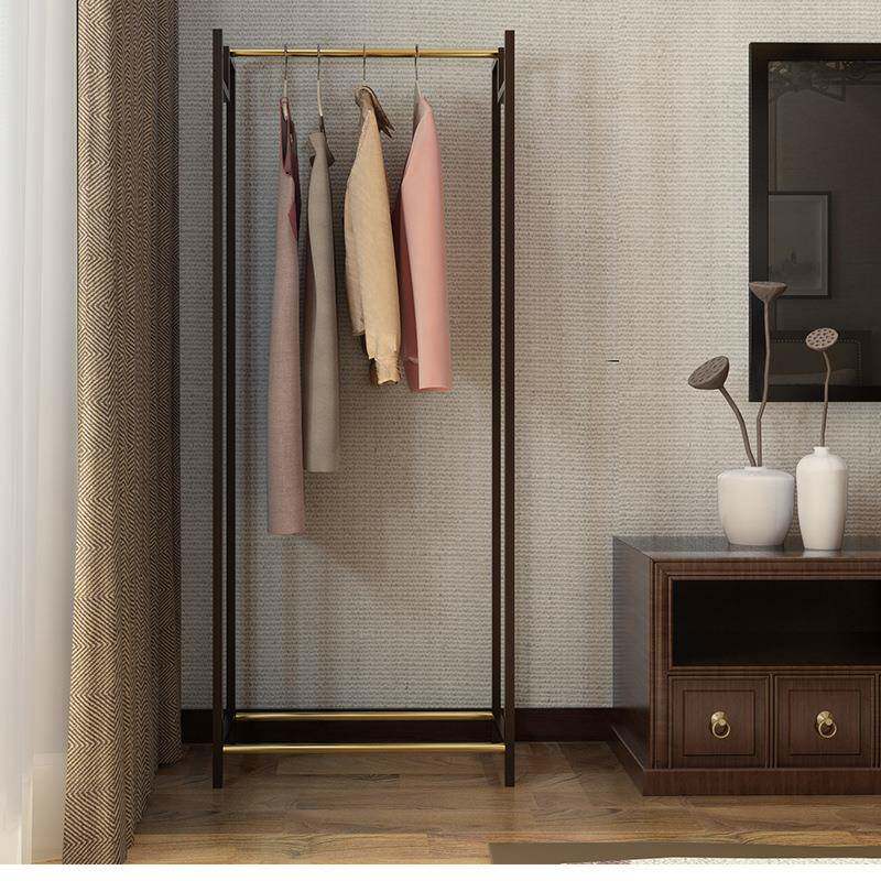 新用中式挂衣架落地杆衣帽架SLF999卧室衣架家客式厅衣服架子单时