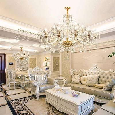 欧吊灯客厅发灯奢华水晶灯大式光气新款简欧餐厅卧室水晶ZB556504