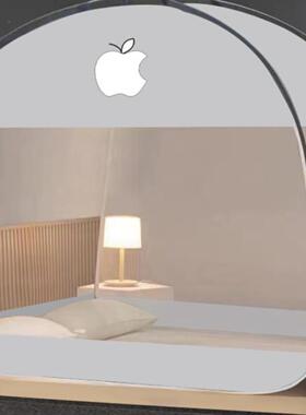 .古包F9875J8J蒙蚊帐免安装1.5m床家用室卧1.8米支架12米防摔纹帐