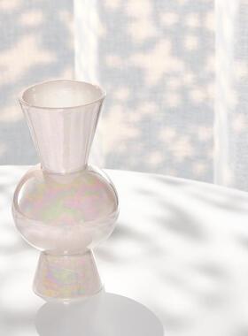 蜀门in欧sLPE轻奢幻彩北瓶创意简约花陶瓷干花花水养家居客厅插摆