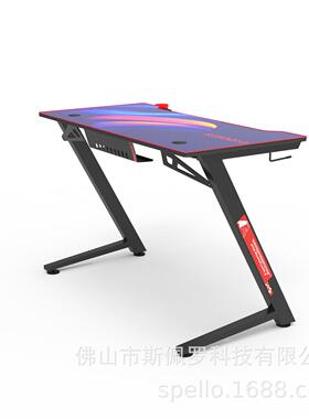 双XZX三人电脑桌台情电竞侣桌椅放套装家用房间卧室轻奢主机大桌