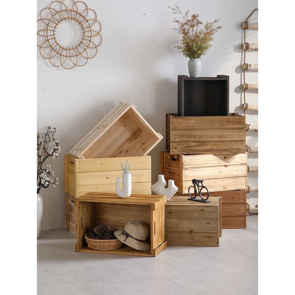 复古木箱定 制木框置物超市水果陈列筐木箱子长方形实木收纳储物,模玩/动漫/周边/娃圈三坑/桌游,模型制作工具/辅料耗材,淘宝优惠券,粉丝福利购,淘宝优惠卷