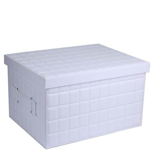 衣柜纳箱收纳书盒整理收箱有盖SNX9933皮革衣服理箱子大储整物箱