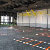 耐磨减震橡地板室内地面隔音地胶垫地砖VIY健身房锁扣私橡胶教地