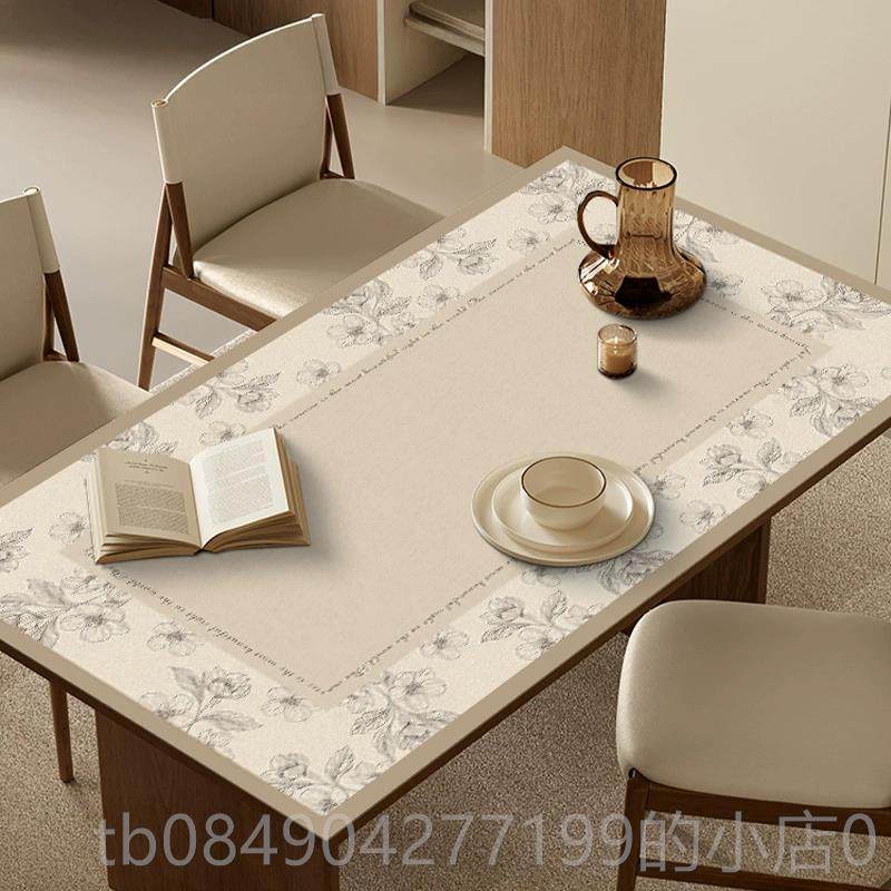 高档侘风桌高布防水防油免洗防烫隔热pc皮v革茶寂几餐桌垫轻奢级