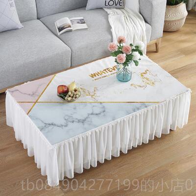 高档家茶几桌布蕾丝长方形客厅用防垫电尘视柜盖巾布套艺全包茶几