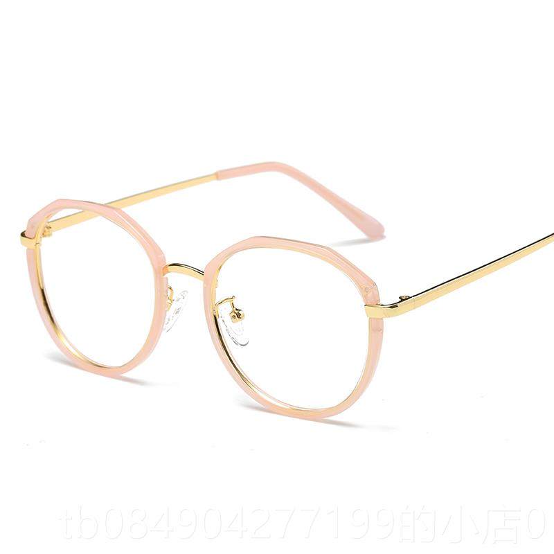 高档防辐射抗蓝光眼素潮镜框女韩版复古平光眼镜颜黑框视镜女有近