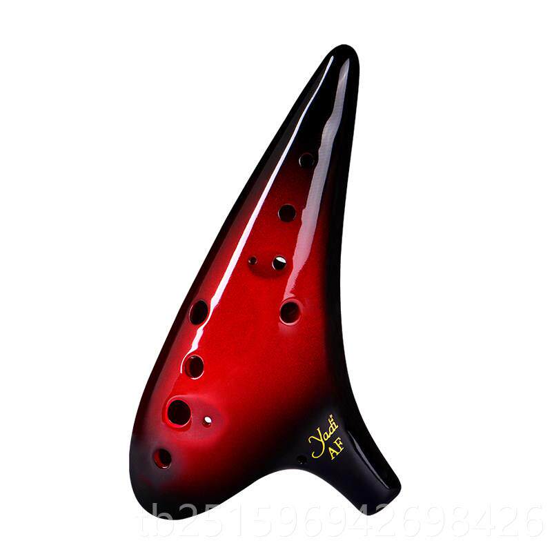高档ydi雅的陶笛af2a孔中音F调赤墨十1二孔专业雅演奏千年风陶埙