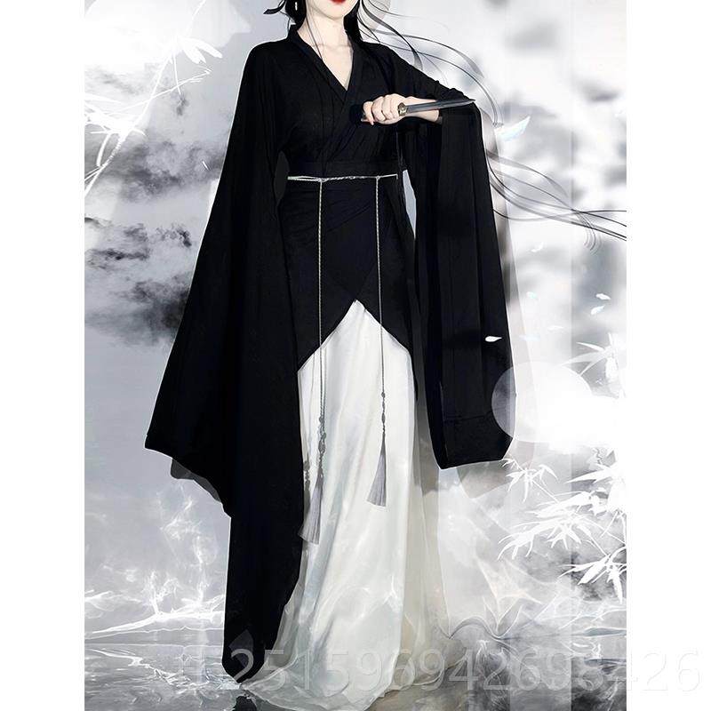 高档红汉女服士成人武侠古装国风齐腰破裙古风舞蹈色演服出2025新