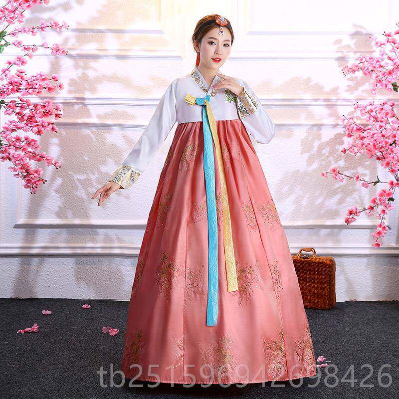 高档韩韩国宫廷改良服大长装今古朝鲜服装鲜民族服女成人族舞蹈演