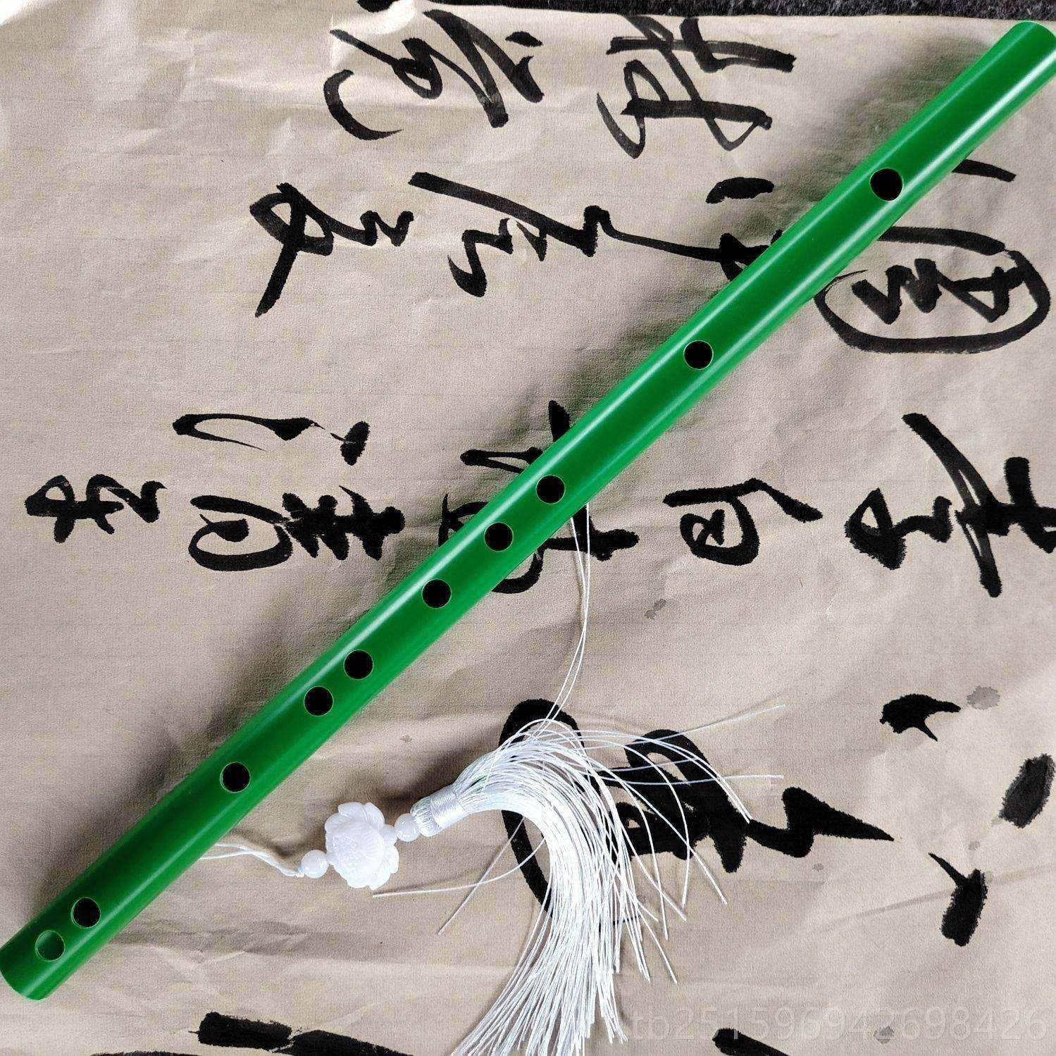 高档乐一节苦笛子咕咚淮竹古仿风竹笛绿色白色入门横笛cos拍照器