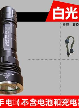 高档霸光2024款DX光MD强光手电筒2650可充电LE探6照灯T6家黄超亮