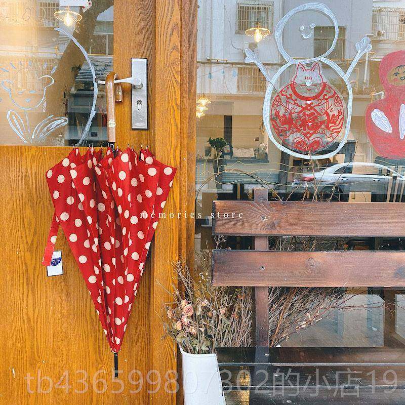 正品覆古红圆点水玉石或圆点木柄文学女孩烯基乙防紫外线折叠色雨,居家日用,伞,淘宝优惠券,粉丝福利购,淘宝优惠卷
