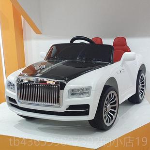 正品劳斯可莱彷真儿宝童电动汽车高端双拼色男女遥控玩具车斯四驱