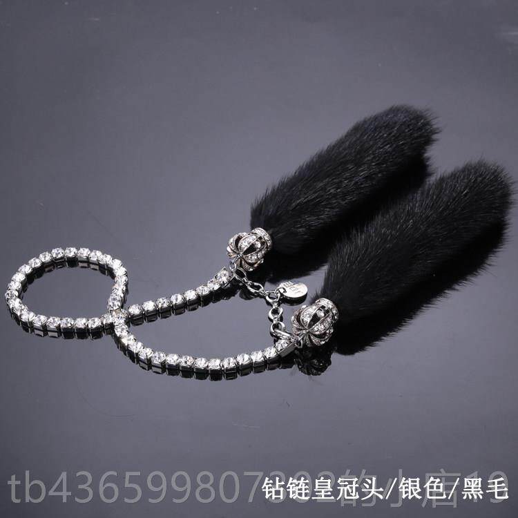正品高进口水貂毛汽车级挂件车内饰后视镜车载挂吊饰品车上装饰吊