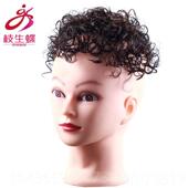 正品 士枝生蝶卷织假发发块补稀疏盖白发无痕手女补发片 真发头顶