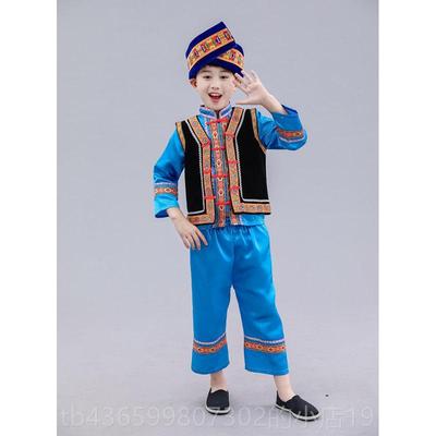 正品新款畲族少数民族服装儿童苗族出云南演女童民服族舞蹈演三表