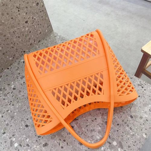 果冻包手提包镂空菜篮包野餐包购物篮PVC沙滩包洗漱篮沐浴篮