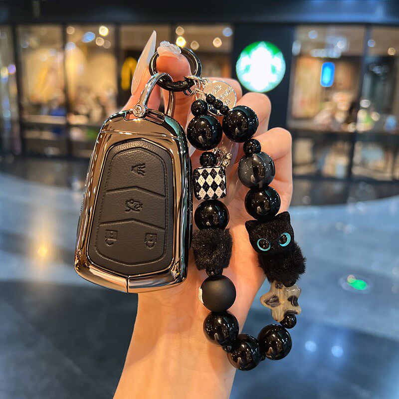 适用凯迪拉克钥匙套xt5 xt4扣ct6 ct5壳xt6 gt4金属ct4高端男女包