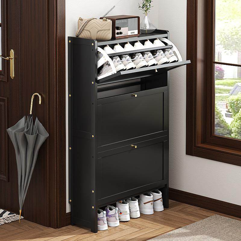 超薄鞋柜17cm家用门口经济型简约现代收纳柜窄大容量翻斗式小鞋架