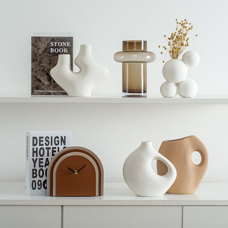 现代客厅柜高级感摆件小众酒柜电视柜大地色艺术软装饰品轻奢高档,家居饰品,装饰摆件,淘宝优惠券,粉丝福利购,淘宝优惠卷